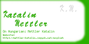 katalin mettler business card